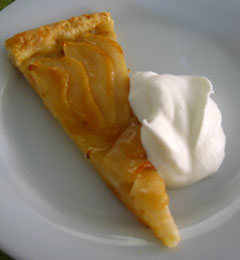 Crispy Pear Tart with Soft Cream