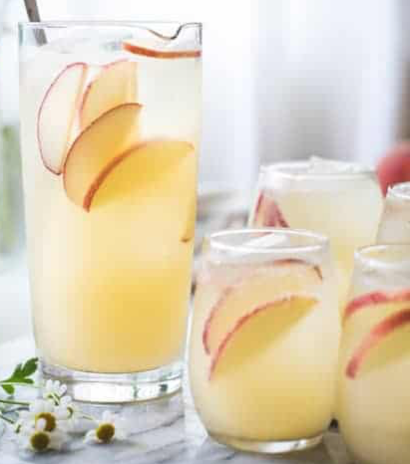 Summer Sangria with White Peaches and Ginger