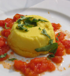 Creamy Parmigiano Reggiano Flans with Tomatoes