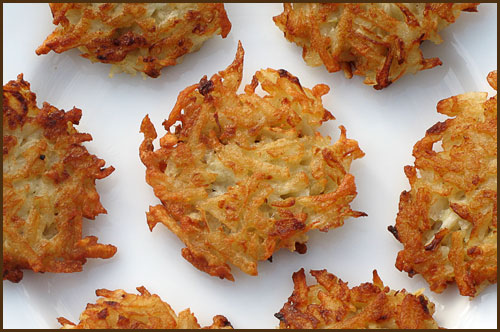Potato Latkes with Roasted Apple Sauce