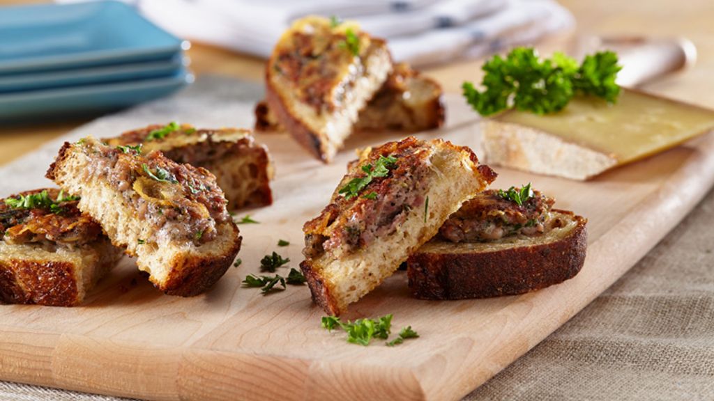 Crostini with Fennel Sausage