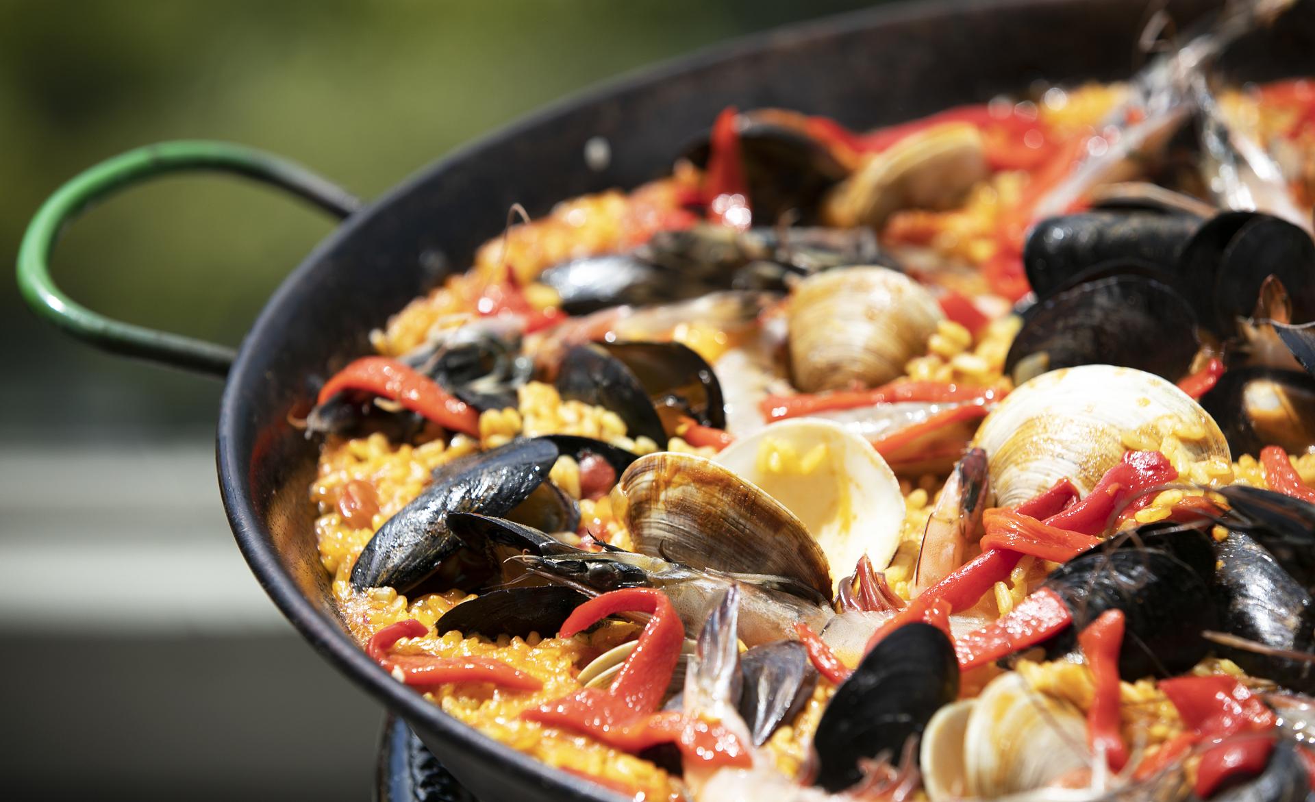 Paella with Shellfish and Chorizo recipe
