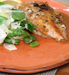 Chicken Breasts Stuffed with Goat Cheese and Olives