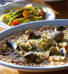 Fregola, Clams and Tomatoes