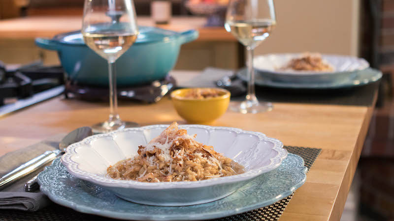 Farro Risotto with Red Wine and Grana Padano