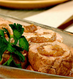 Pork Tenderloin with Onion, Orange and Dried Fig Marmalade