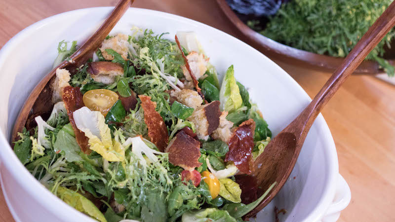 PLT Salad with Creamy Aioli Dressing