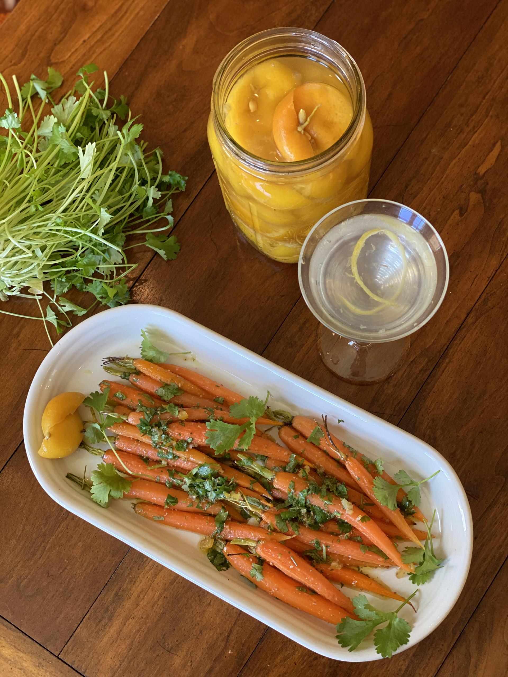 Roasted Carrots with Preserved Lemon and Cilantro Recipe