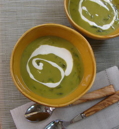 Asparagus Soup with Lemon Crème Fraîche