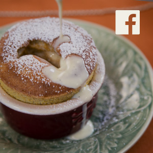 Dessert on decorative plate