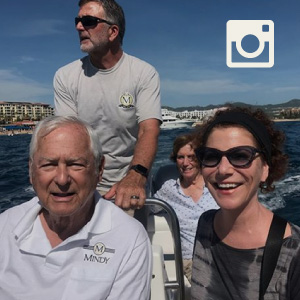 Joanne Weir on a boat with guests